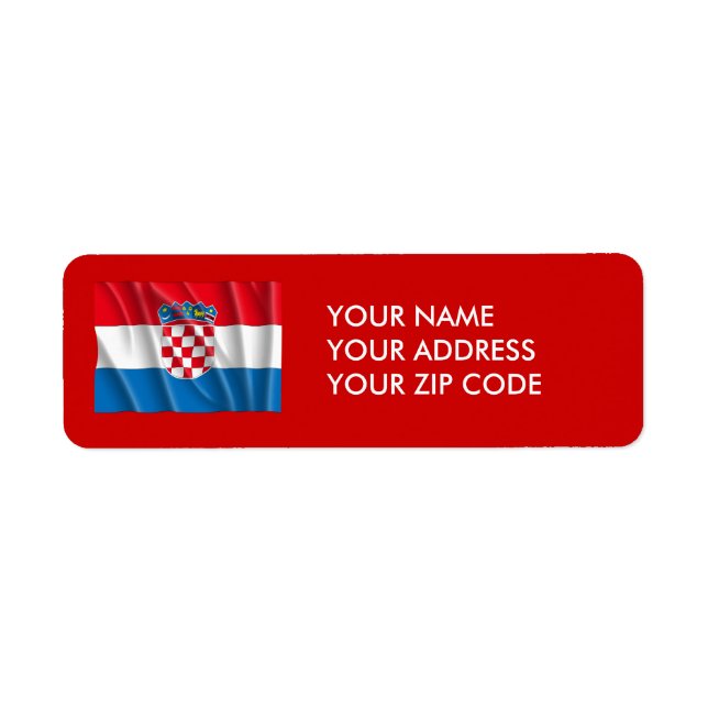 CROATIA FLAG LABEL (Front)
