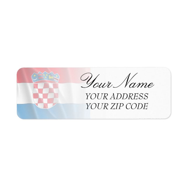 CROATIA FLAG LABEL (Front)
