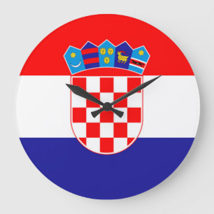 Croatia Flag Large Clock