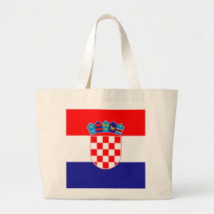 Croatia Flag Large Tote Bag