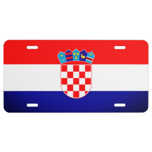Croatia Flag License Plate
