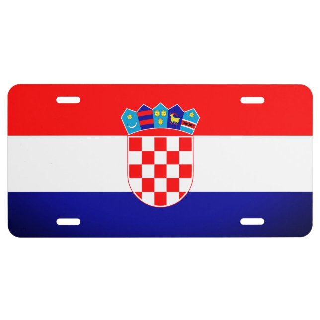 Croatia Flag License Plate (Front)