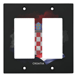 Croatia flag light switch cover