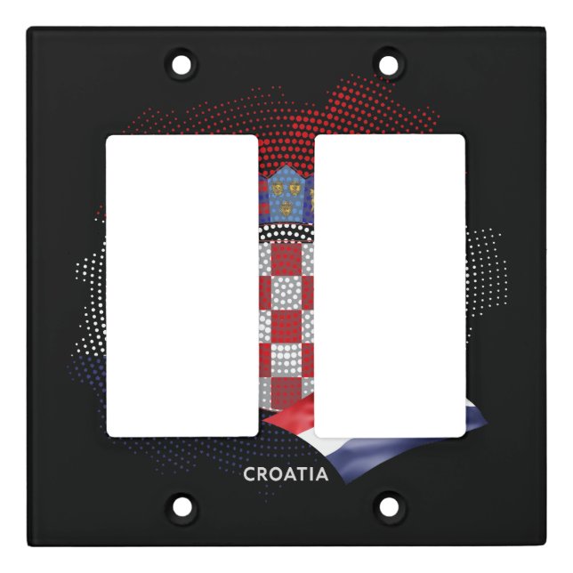 Croatia flag light switch cover (Front)
