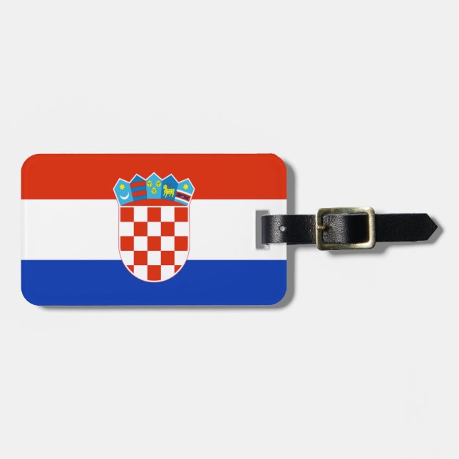 Croatia Flag Luggage Tag (Front Horizontal)