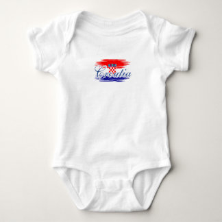 Croatia flag map Baby Bodysuit