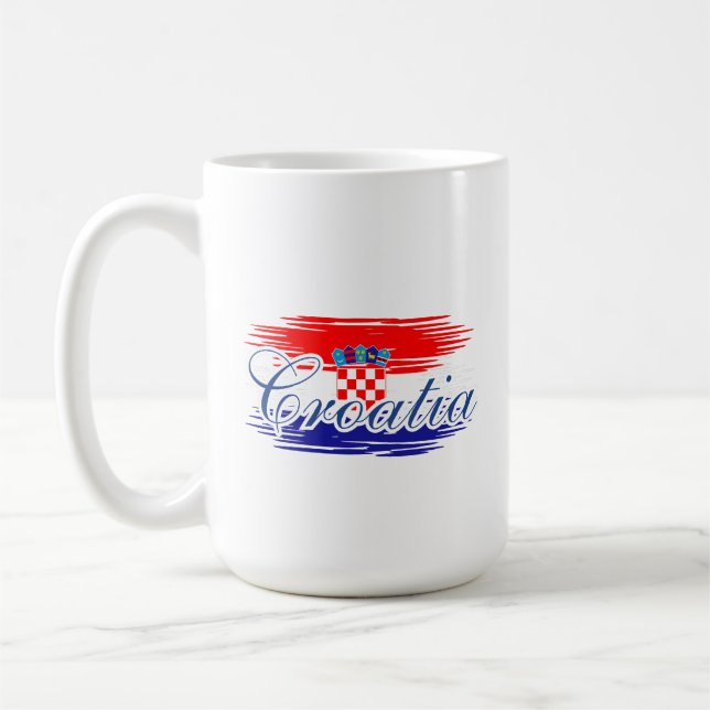 Croatia flag map Coffee Mug (Left)