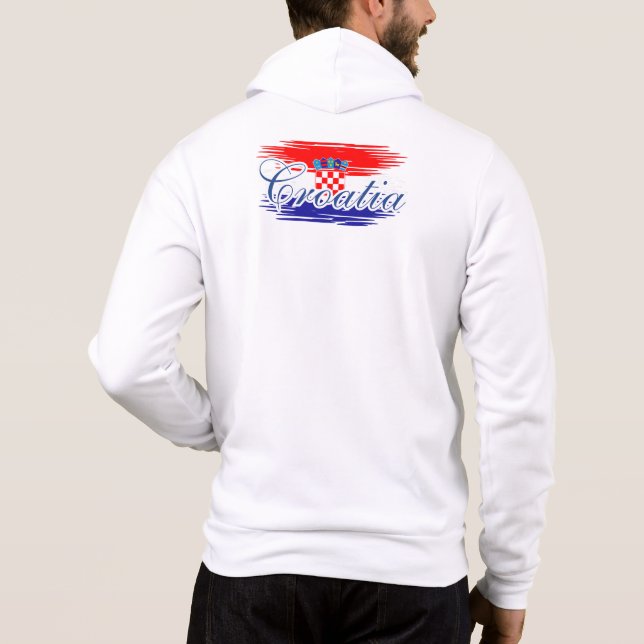  Croatia flag map Hoodie (Back)