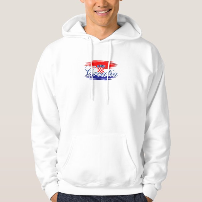  Croatia flag map Hoodie (Front)