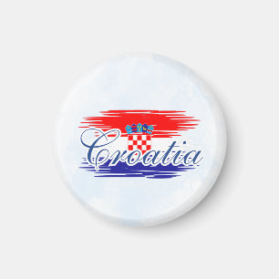  Croatia flag map Magnet