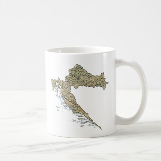 Croatia Flag ~ Map Mug