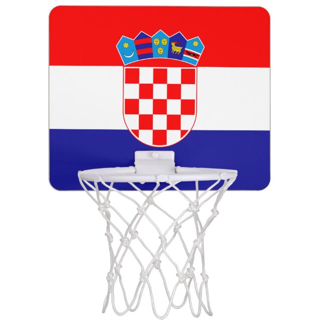 Croatia Flag Mini Basketball Hoop (Front)