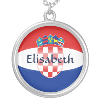 Croatia Flag + Name Necklace
