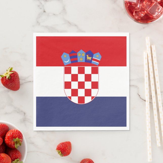 Croatia flag napkins (Insitu)