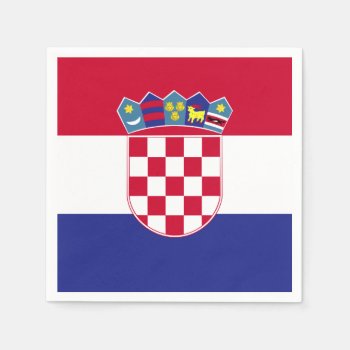 Croatia Flag Napkins by electrosky at Zazzle