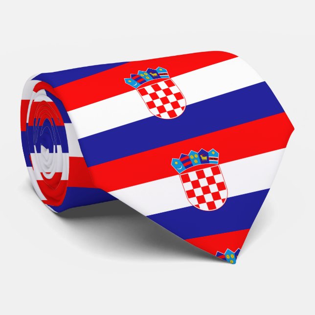 Croatia Flag Neck Tie (Rolled)