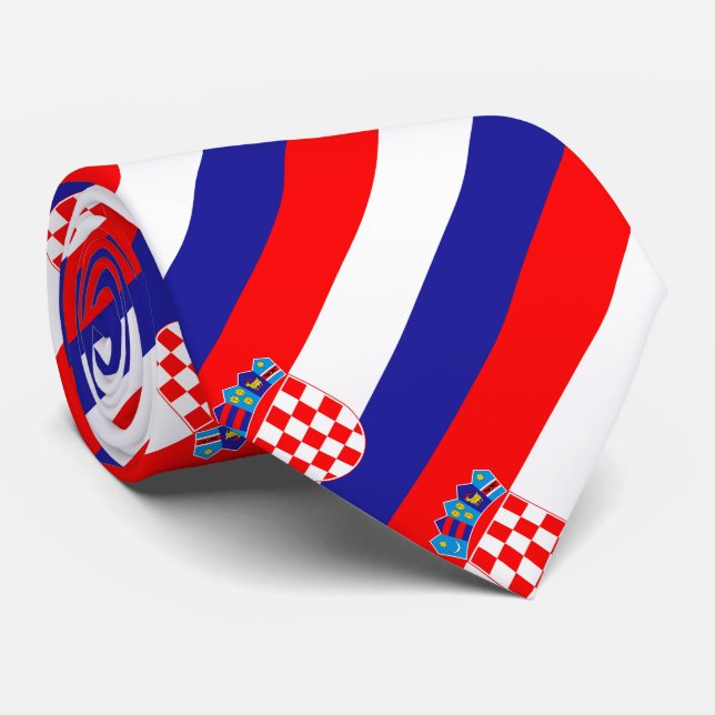 Croatia Flag Neck Tie (Rolled)
