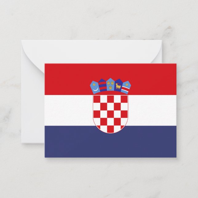 Croatia flag note card (Front)