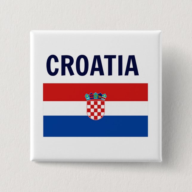 Croatia - Flag of Croatia Button (Front)