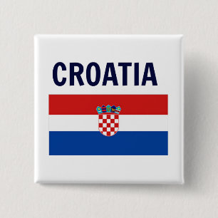 Croatia - Flag of Croatia Button