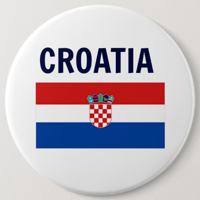Croatia - Flag of Croatia, labeled, Button (Front)