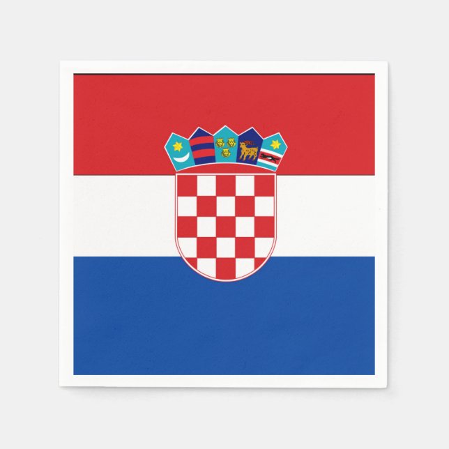 Croatia Flag Paper Napkins (Front)