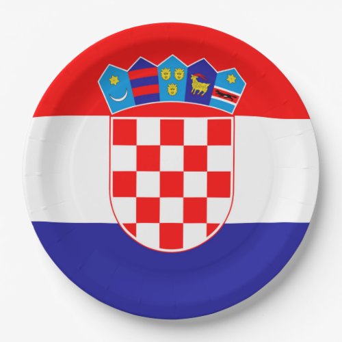Croatia Flag Paper Plates
