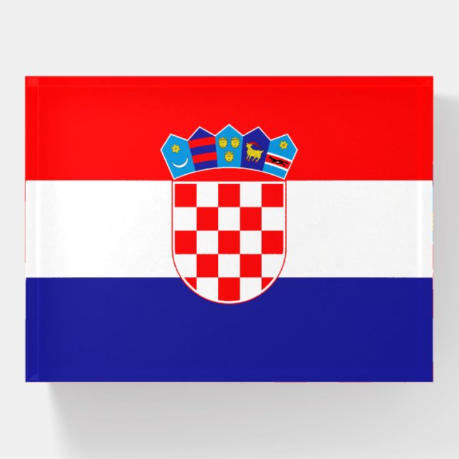 Croatia Flag Paperweight (Front)