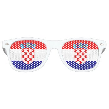 Croatia Flag Party Shades Sunglasses by AZ_DESIGN at Zazzle