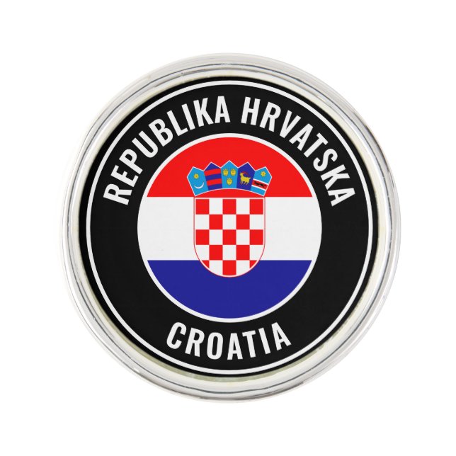 Croatia Flag Patriotic Lapel Pin (Front)