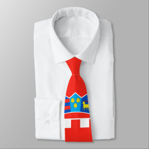 Croatia flag pattern neck tie