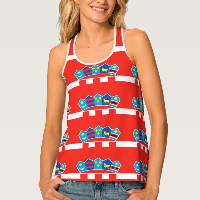 Croatia flag pattern tank top (Front)