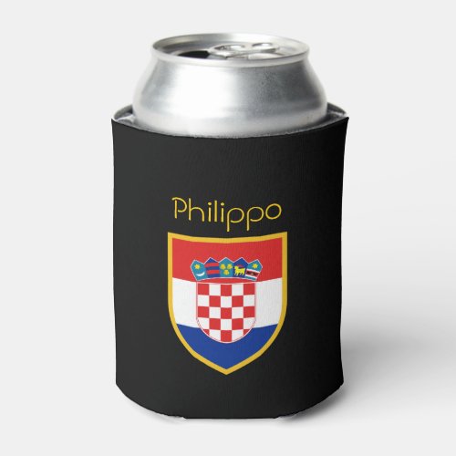 Croatia Flag Personalized Can Cooler