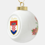 Croatia Flag Personalized Ceramic Ball Christmas Ornament at Zazzle