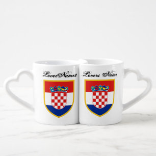 Croatia Flag Personalized Coffee Mug Set