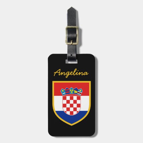 Croatia Flag Personalized Luggage Tag