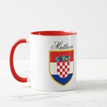Croatia Flag Personalized Mug by GrooveMaster at Zazzle