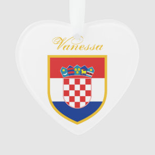 Croatia Flag Personalized Ornament
