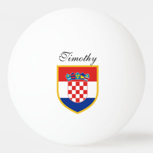 Croatia Flag Personalized Ping Pong Ball