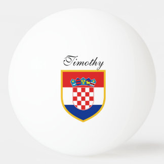 Croatia Flag Personalized Ping Pong Ball
