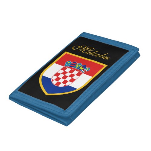 Croatia Flag Personalized Tri_fold Wallet