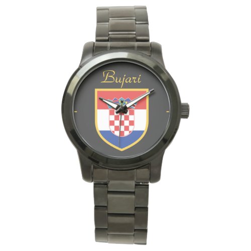 Croatia Flag Personalized Watch