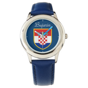 Croatia Flag Personalized Watch