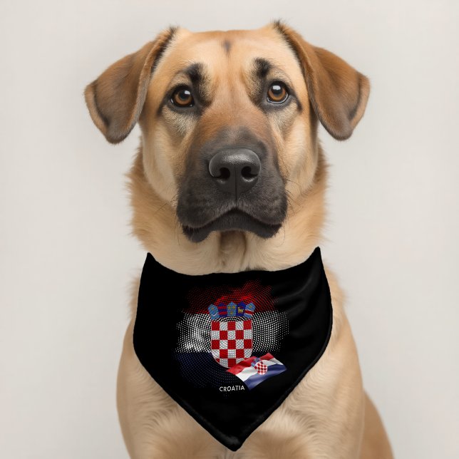 Croatia flag pet bandana collar (Dog 2)