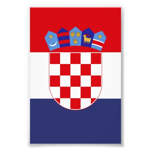 Croatia flag photo print
