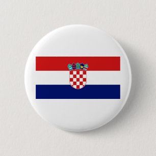 Croatia Flag Pinback Button