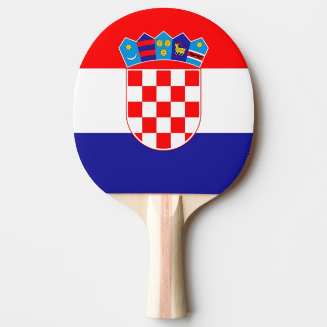 Croatia Flag Ping Pong Paddle (Front)