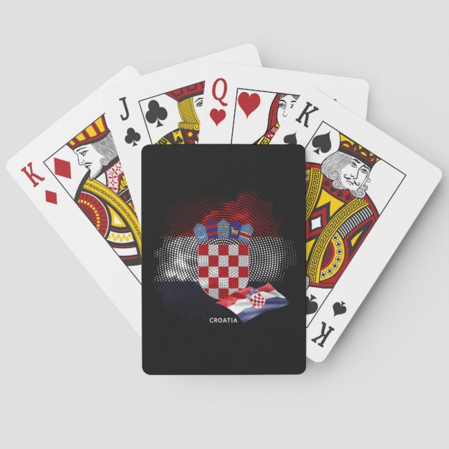 Croatia flag poker cards (Back)