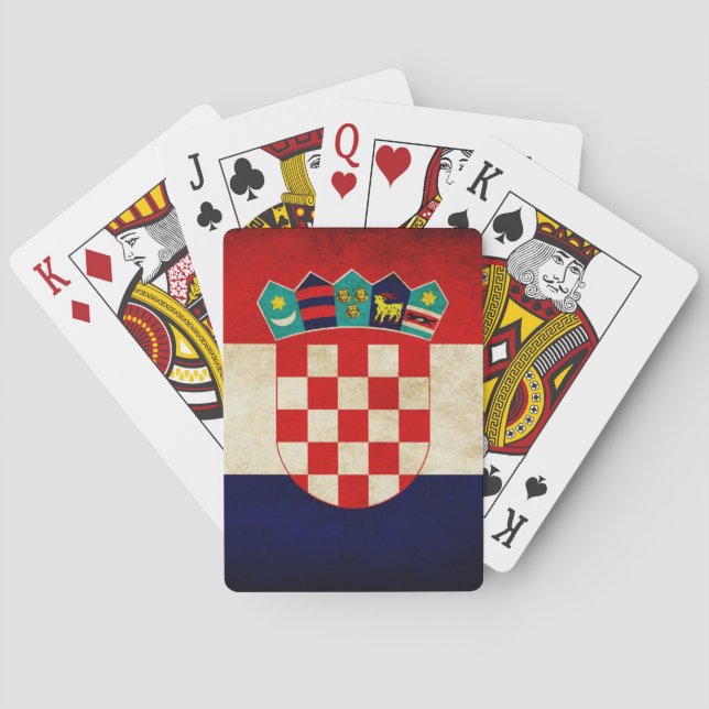 Croatia Flag Poker Cards (Back)