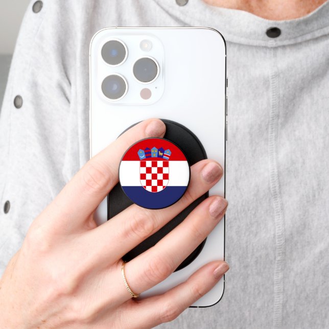 Croatia flag PopSocket (Hand)